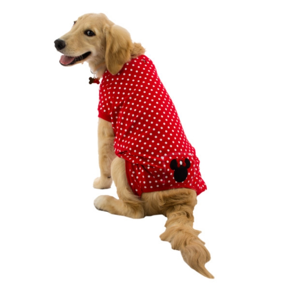 Disney Pets Holiday Collection Minnie Mouse Polka-dots Pajama Size Small NWOT